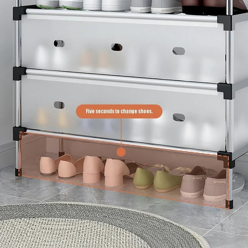 3-Tier Portable Shoe Rack Organizer – Space-Saving Storage Stand