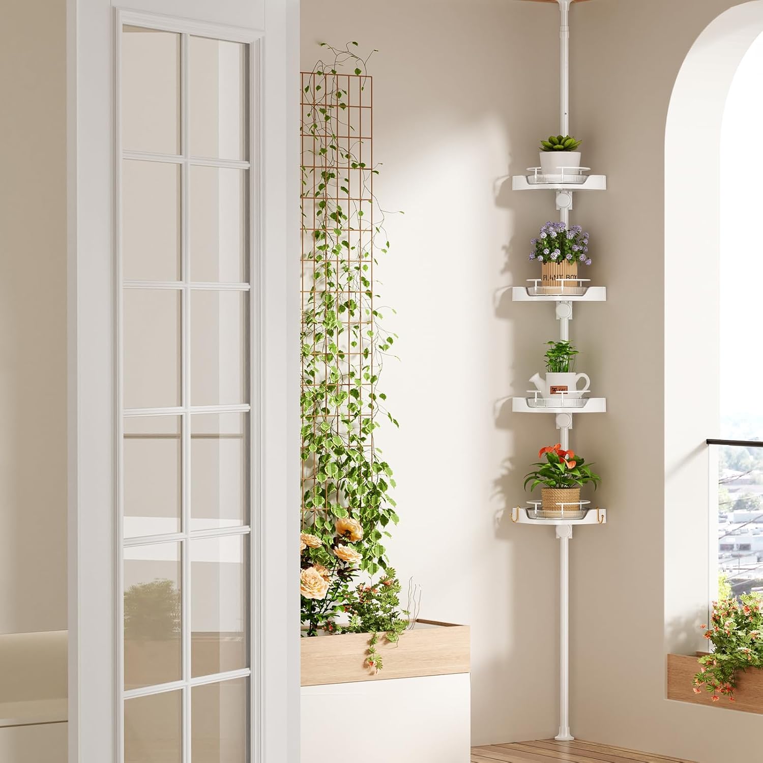 Corner Storage 4-tier Shelf