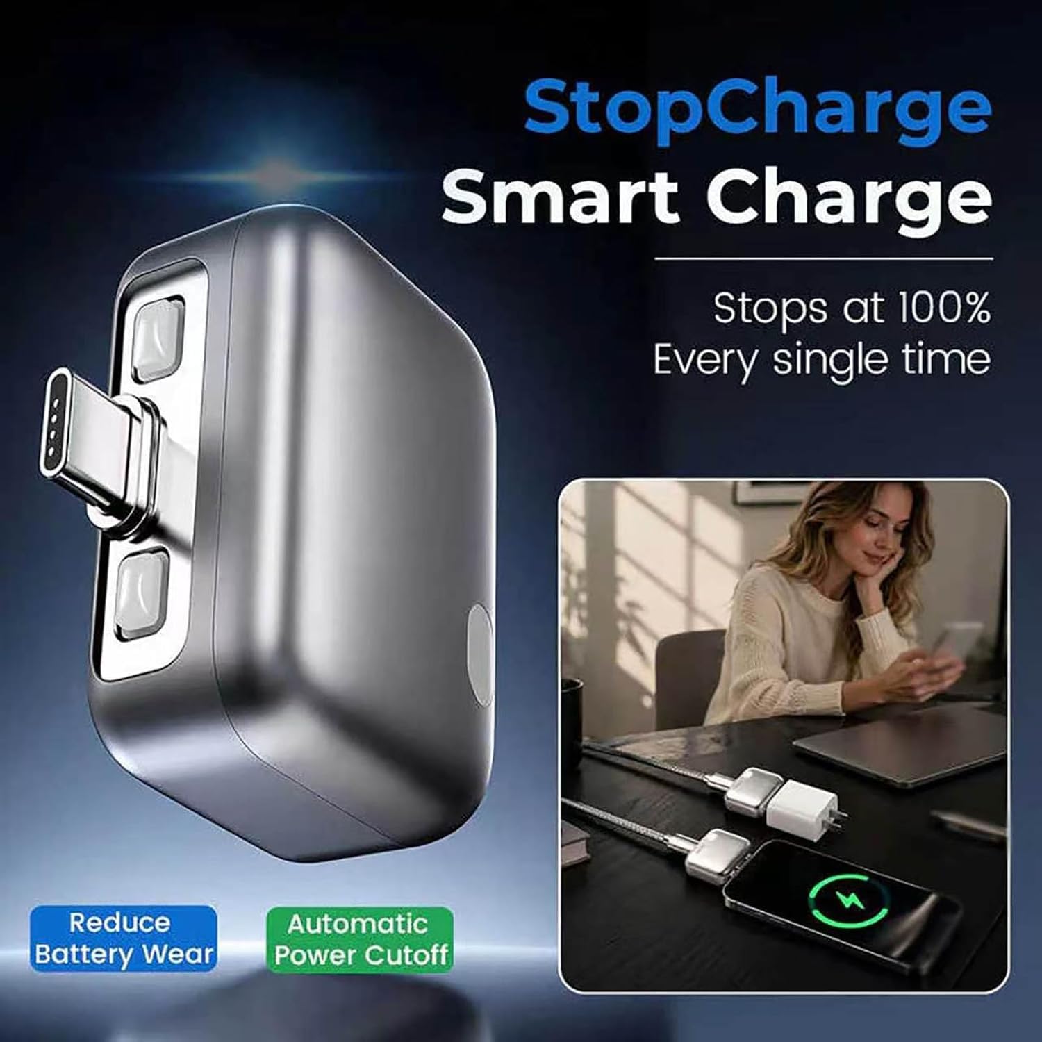 Auto Power Off USB Type C Charging Cable