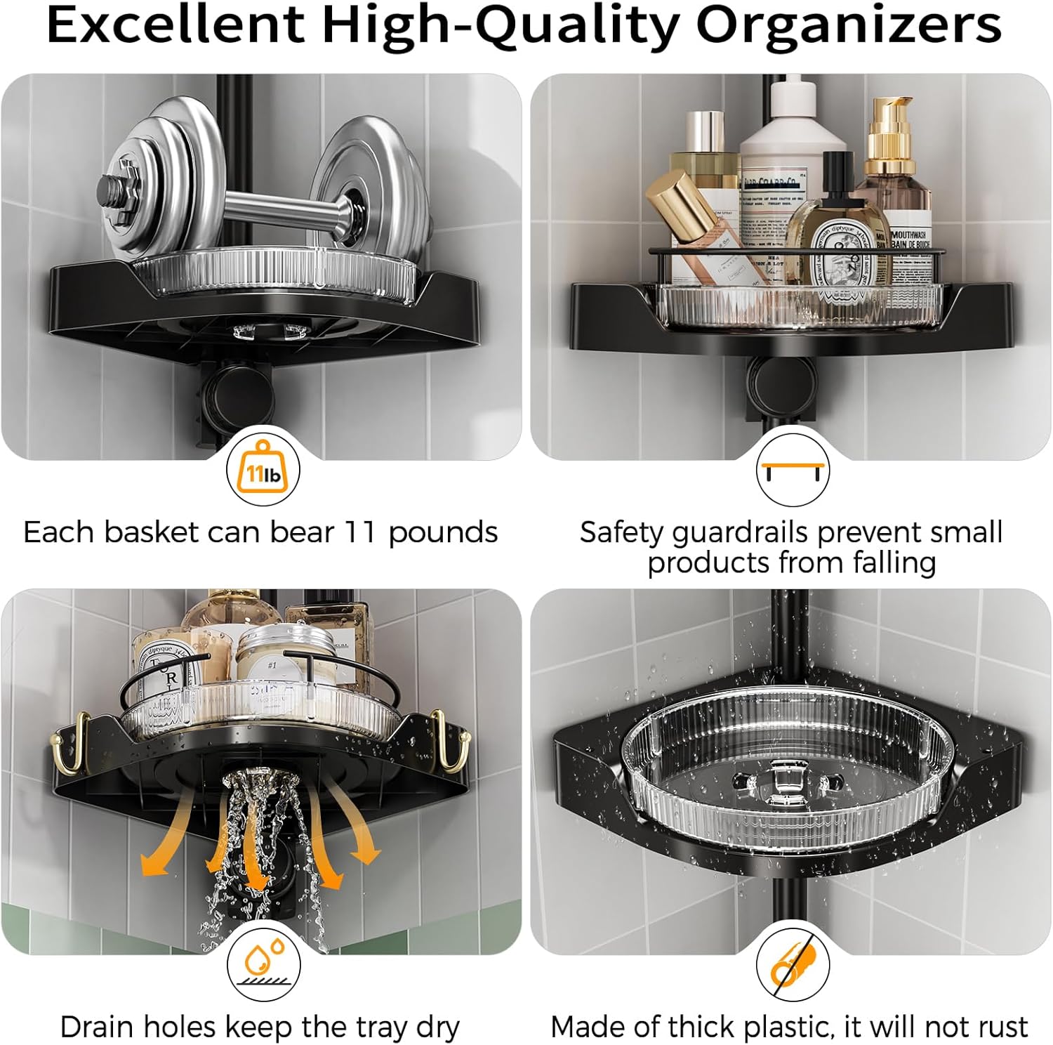 Corner Storage 4-tier Shelf