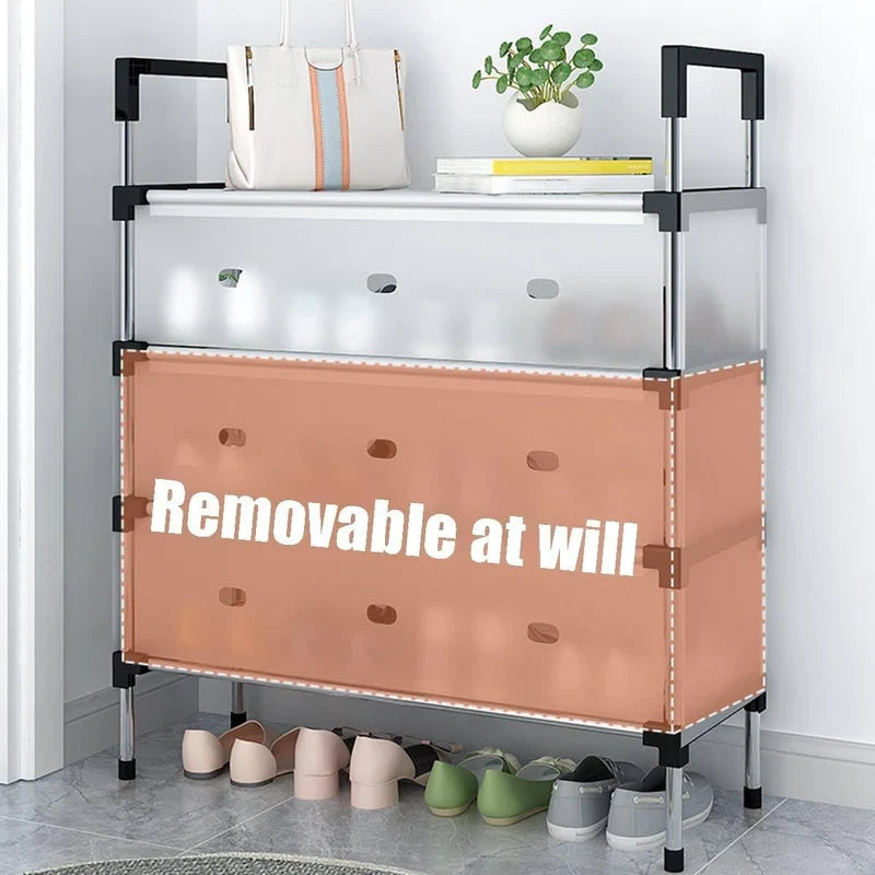 3-Tier Portable Shoe Rack Organizer – Space-Saving Storage Stand