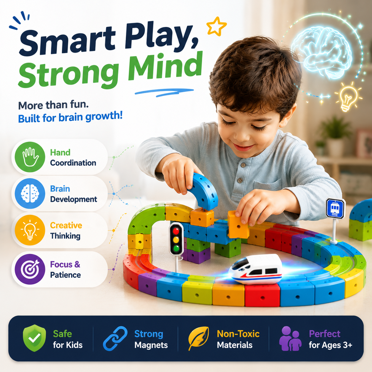 Electric Magnetic Bullet Train Set