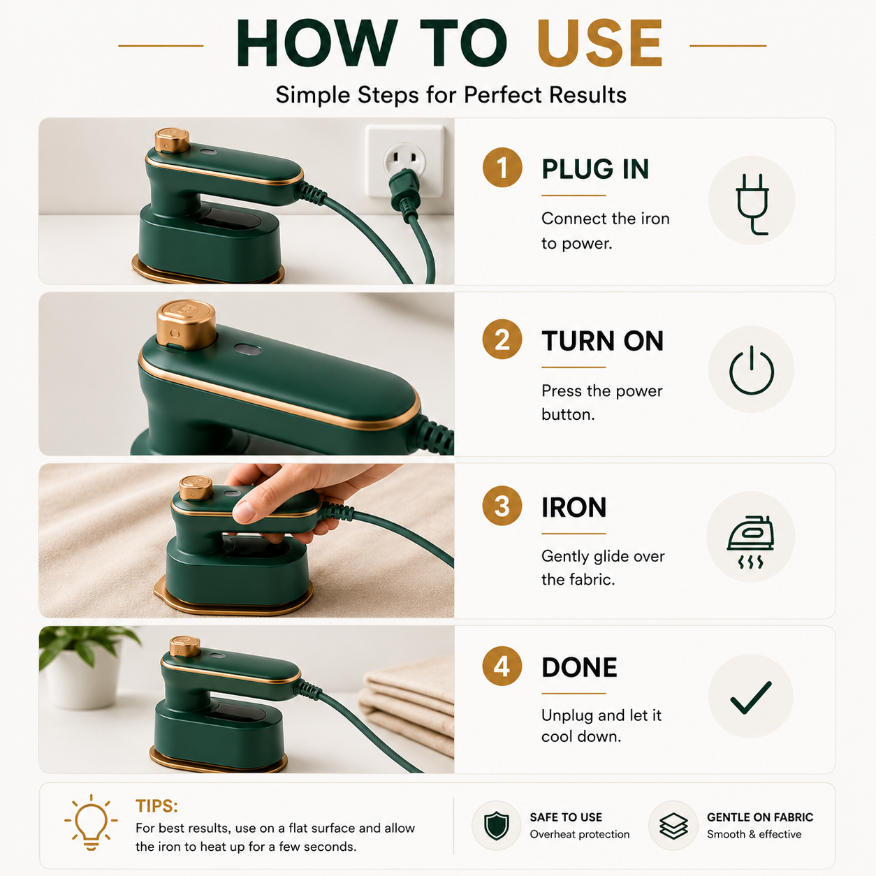 Portable Mini Iron Steam